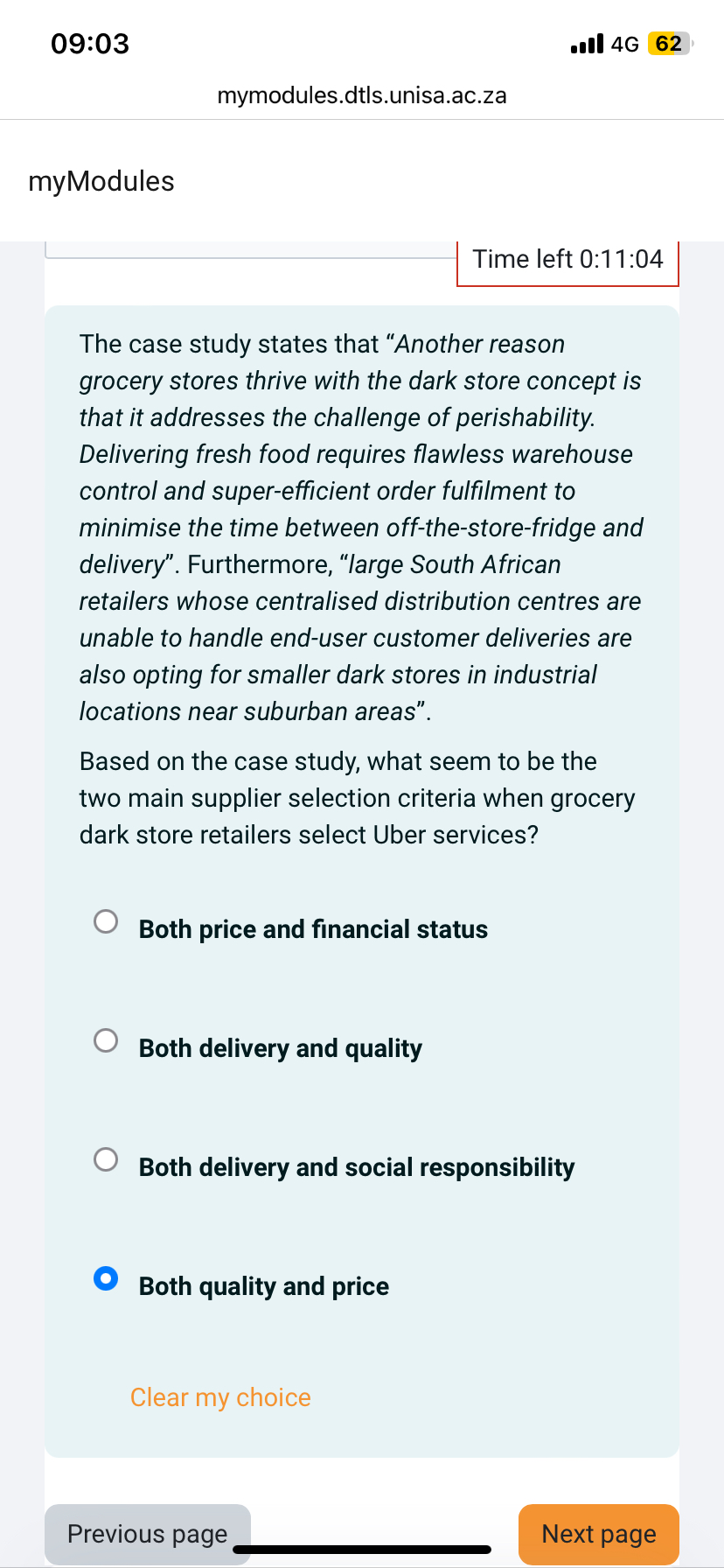  The case study states that "Another reason grocery stores thrive with