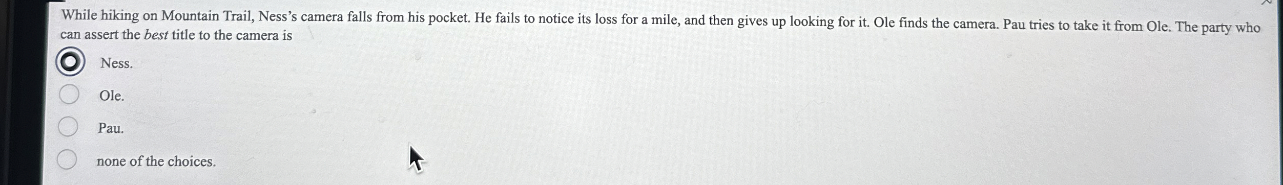  While hiking on Mountain Trail, Ness's camera falls from his pocket.