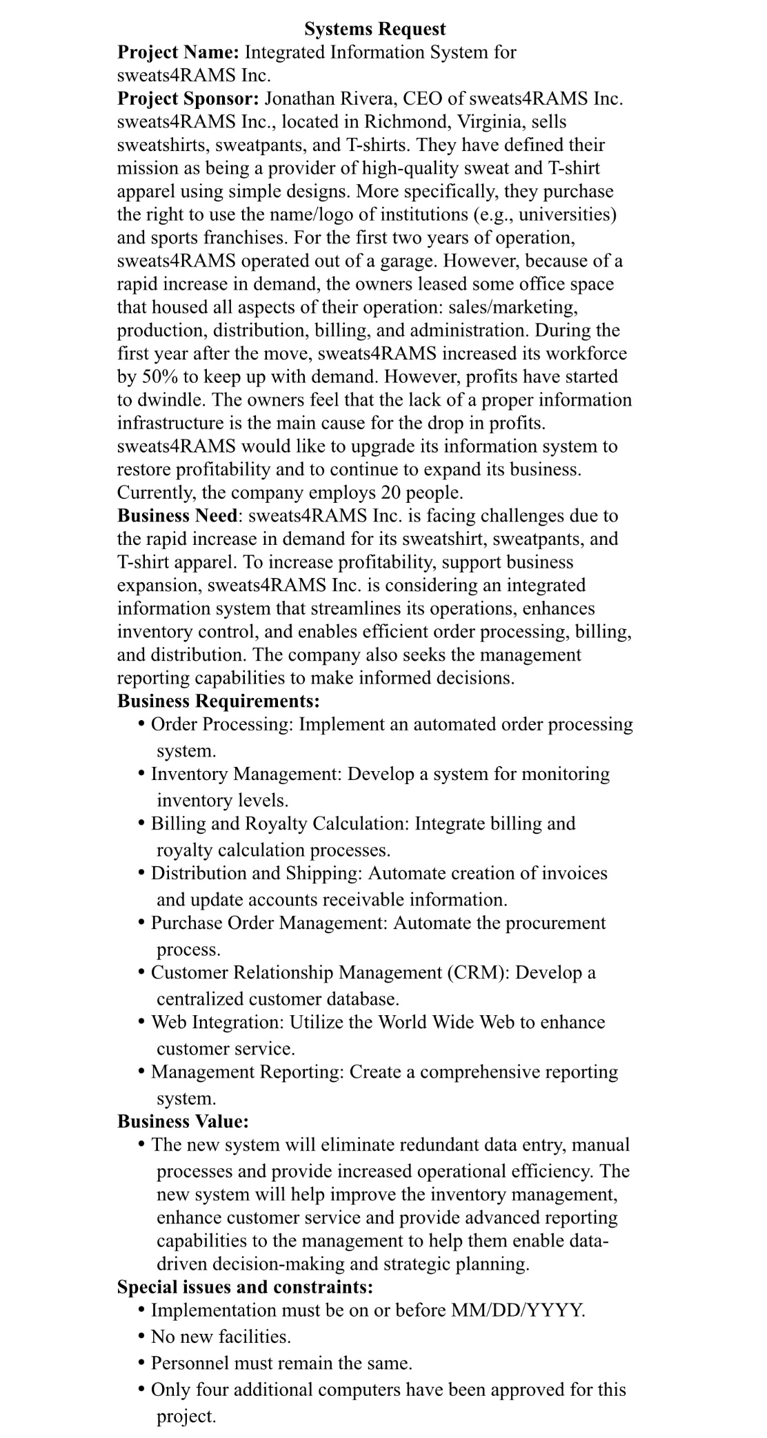  based upon the following document provide 3 casual use cases for