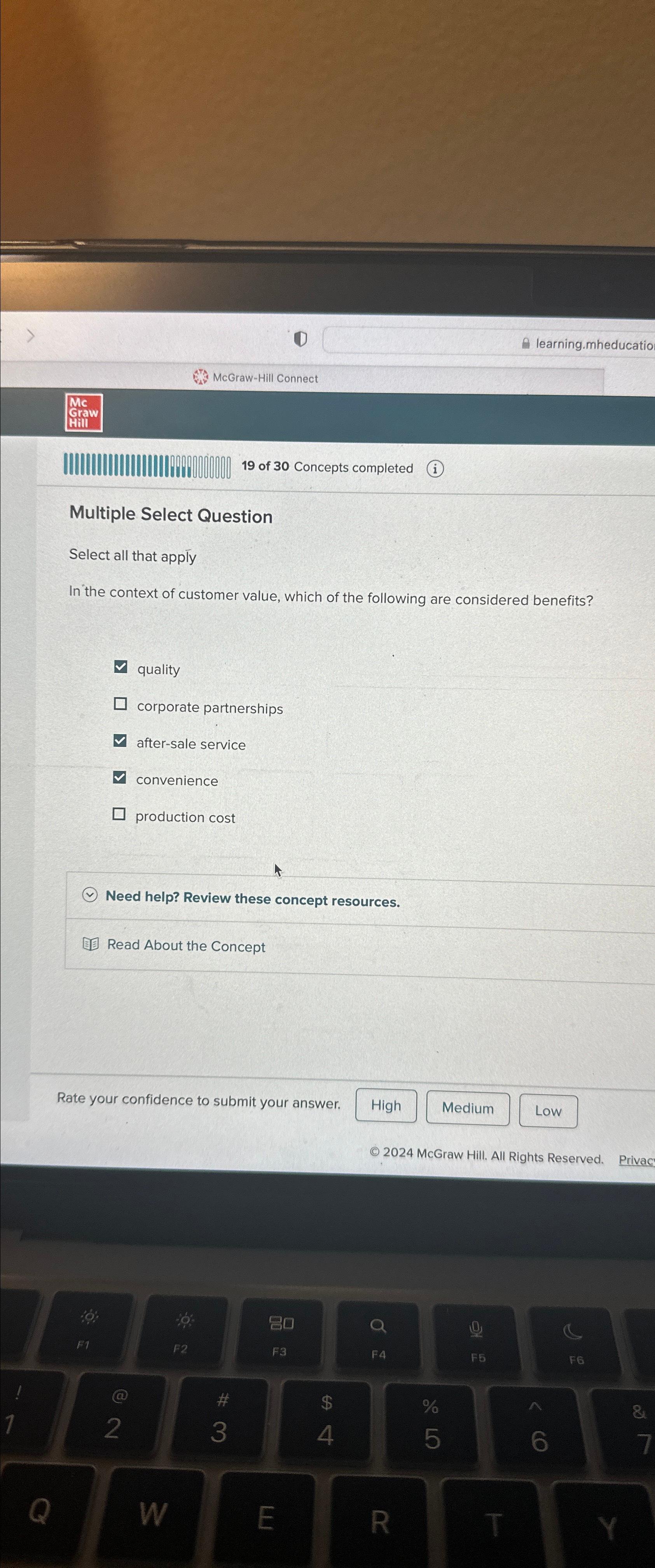  McGraw-Hill Connect Mc Graw Multiple Select Question Select all that appiy