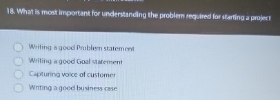  What is most important for understanding the problem required for starting