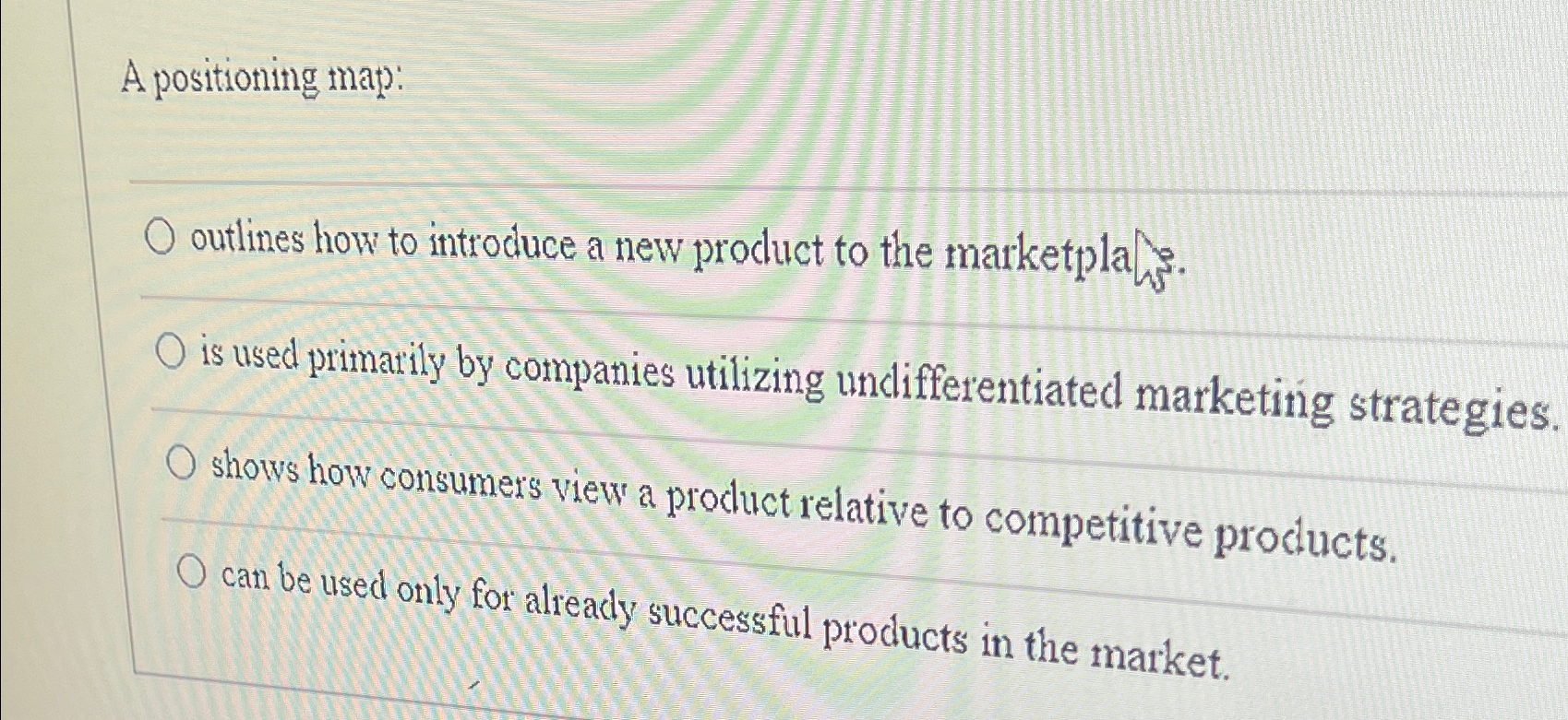  A positioniitg mat): outlines how to introduce a new product to