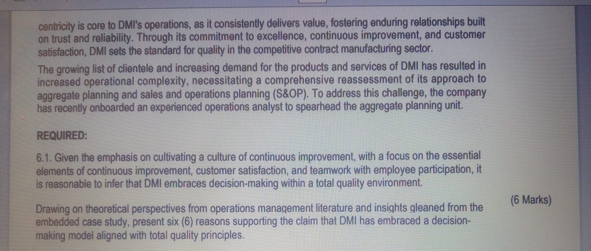  QUESTION 6 [20 Marks] Study the information provided below and answer