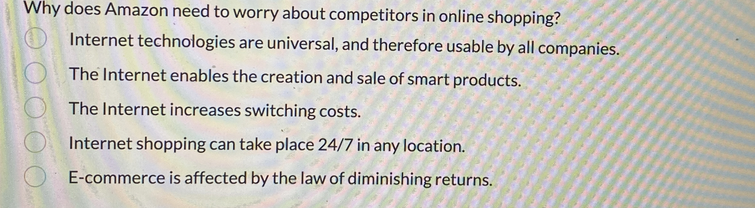  Why does Amazon need to worry about competitors in online shopping?