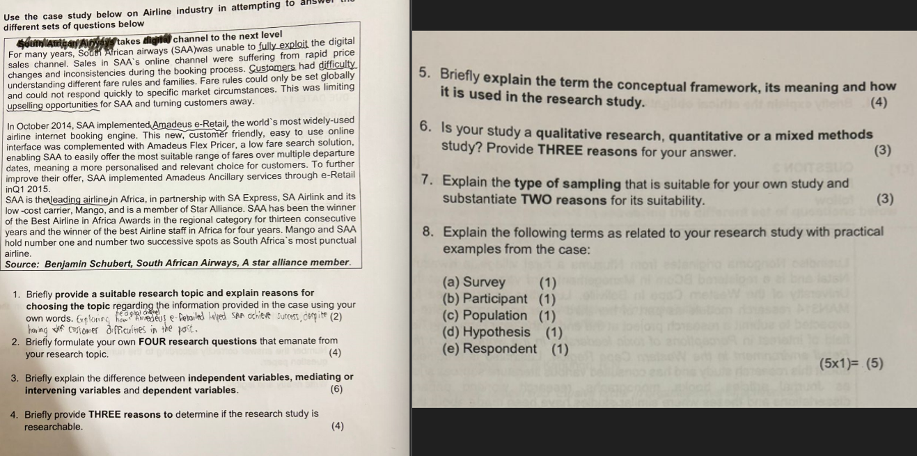  QUESTIONS 1-8Use the case study below on Airline industry in attempting