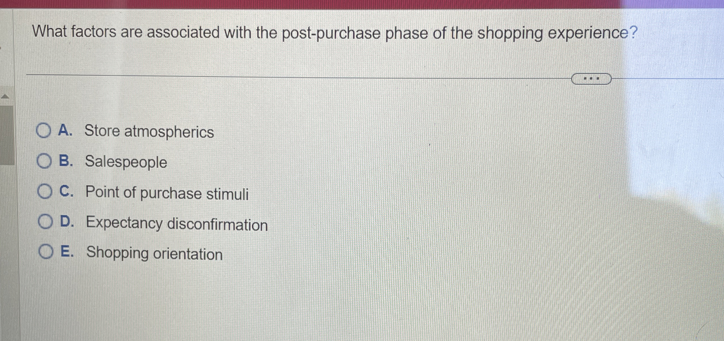  What factors are associated with the post-purchase phase of the shopping