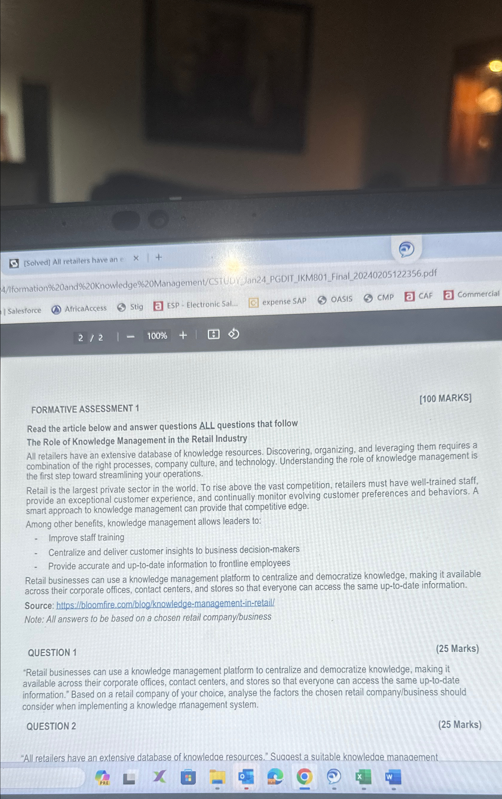  [Solved] All retailers have an 4/formation%20and%20Knowledge%20Management/CSTUUY_Jan24_PGDIT_IKM801_Final_20240205122356.pdf | Salesforce AfricaAccess Stig ESP