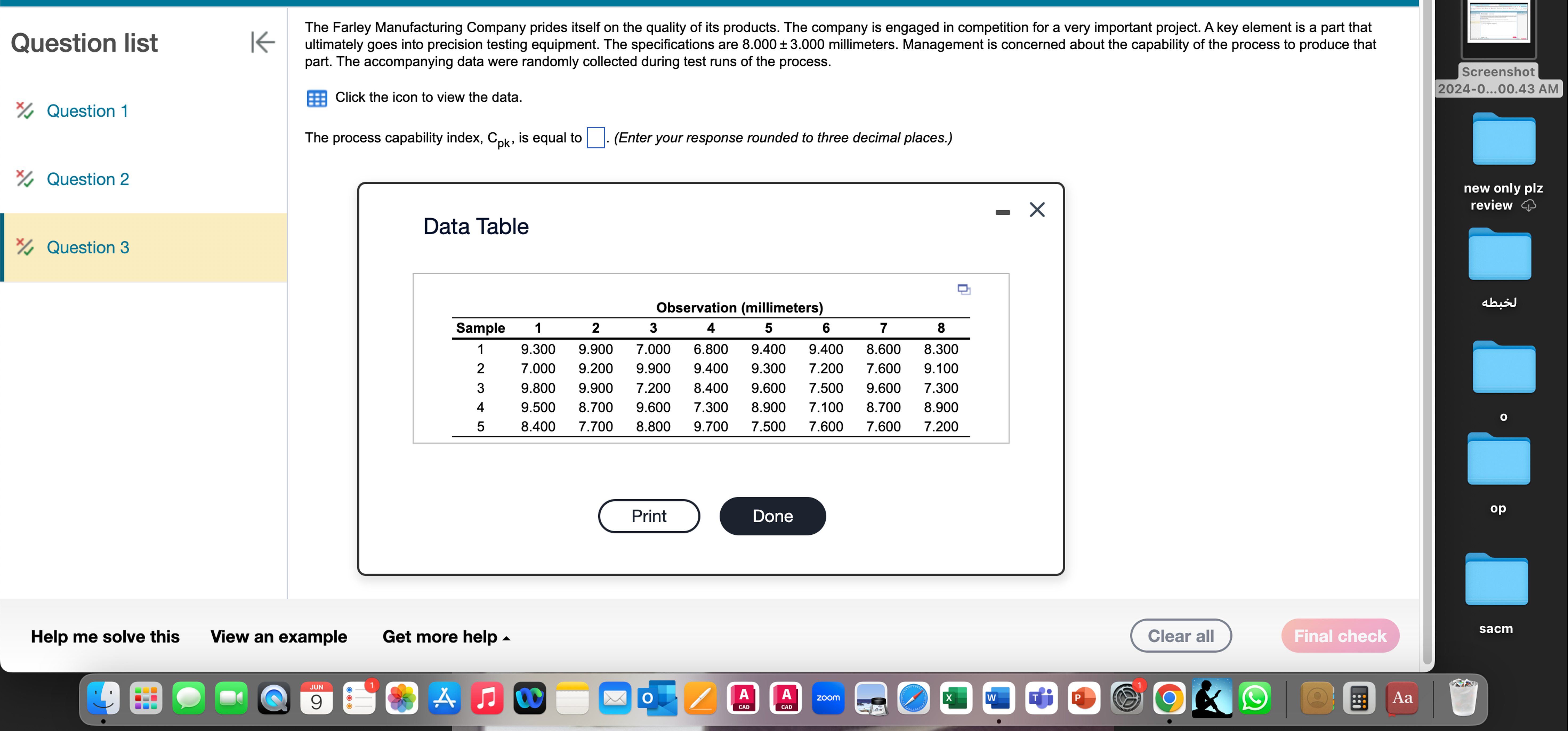  Question list ?? Question 1 x?? Question 2 ?? Question 3