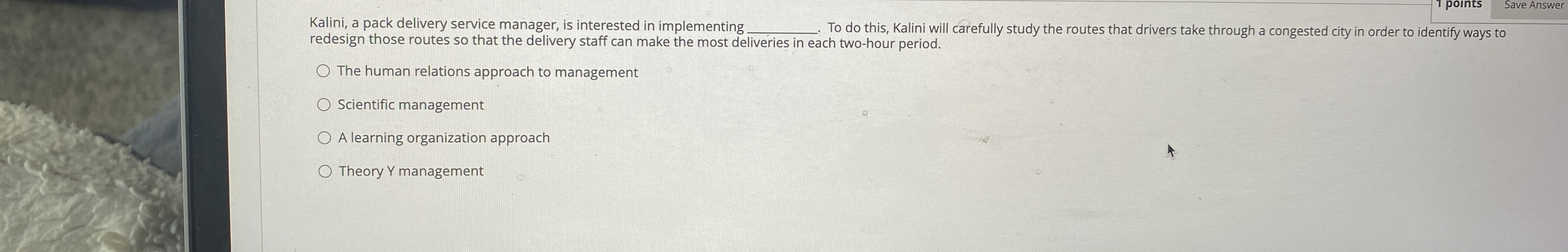  Kalini, a pack delivery service manager, is interested in implementing To
