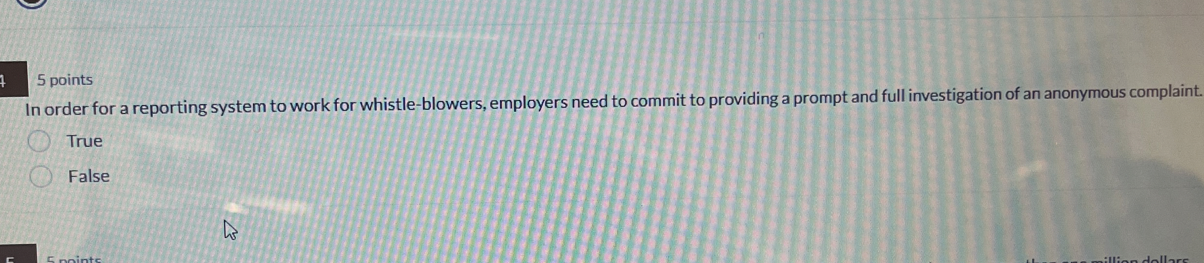  5 points In order for a reporting system to work for
