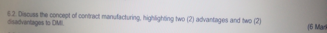  QUESTION 6 [20 Marks] Study the information provided below and answer