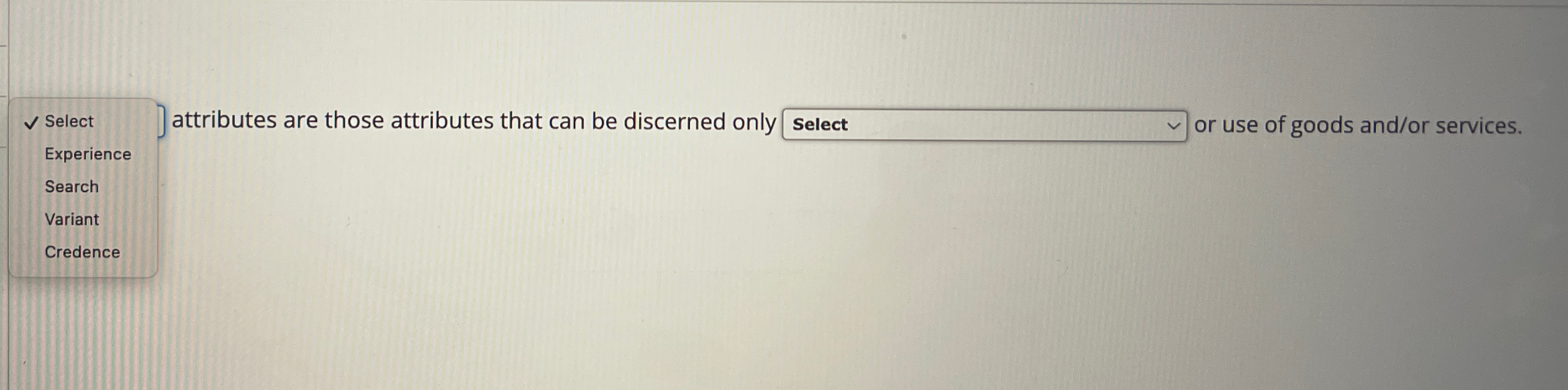  Select Jattributes are those attributes that can be discerned only or