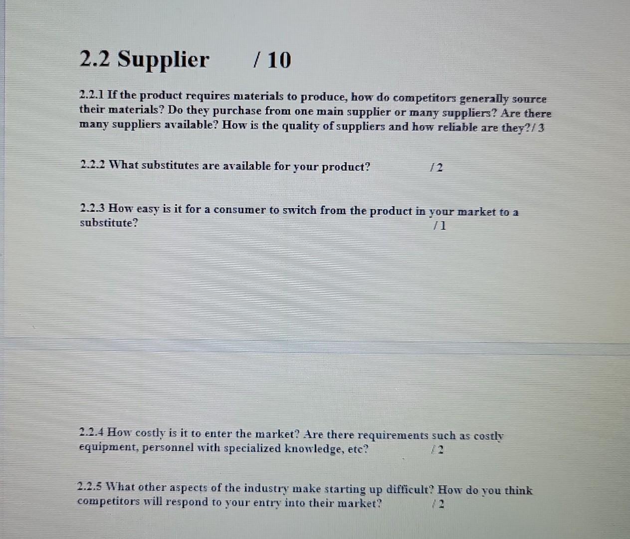 word answers. The question purpose is to make you ponder and expand
