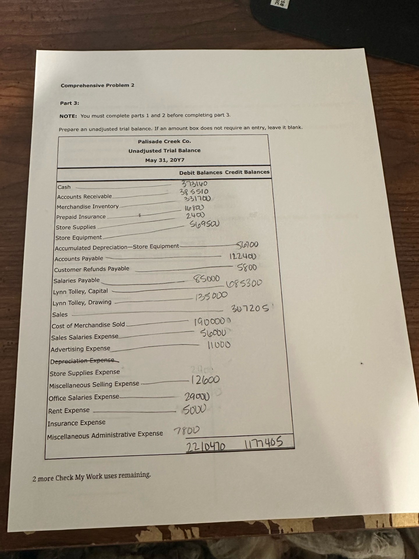 96,600 211 Customer Refunds Payable 50,000 212 Salaries Payable 310 Lynn Tolley,