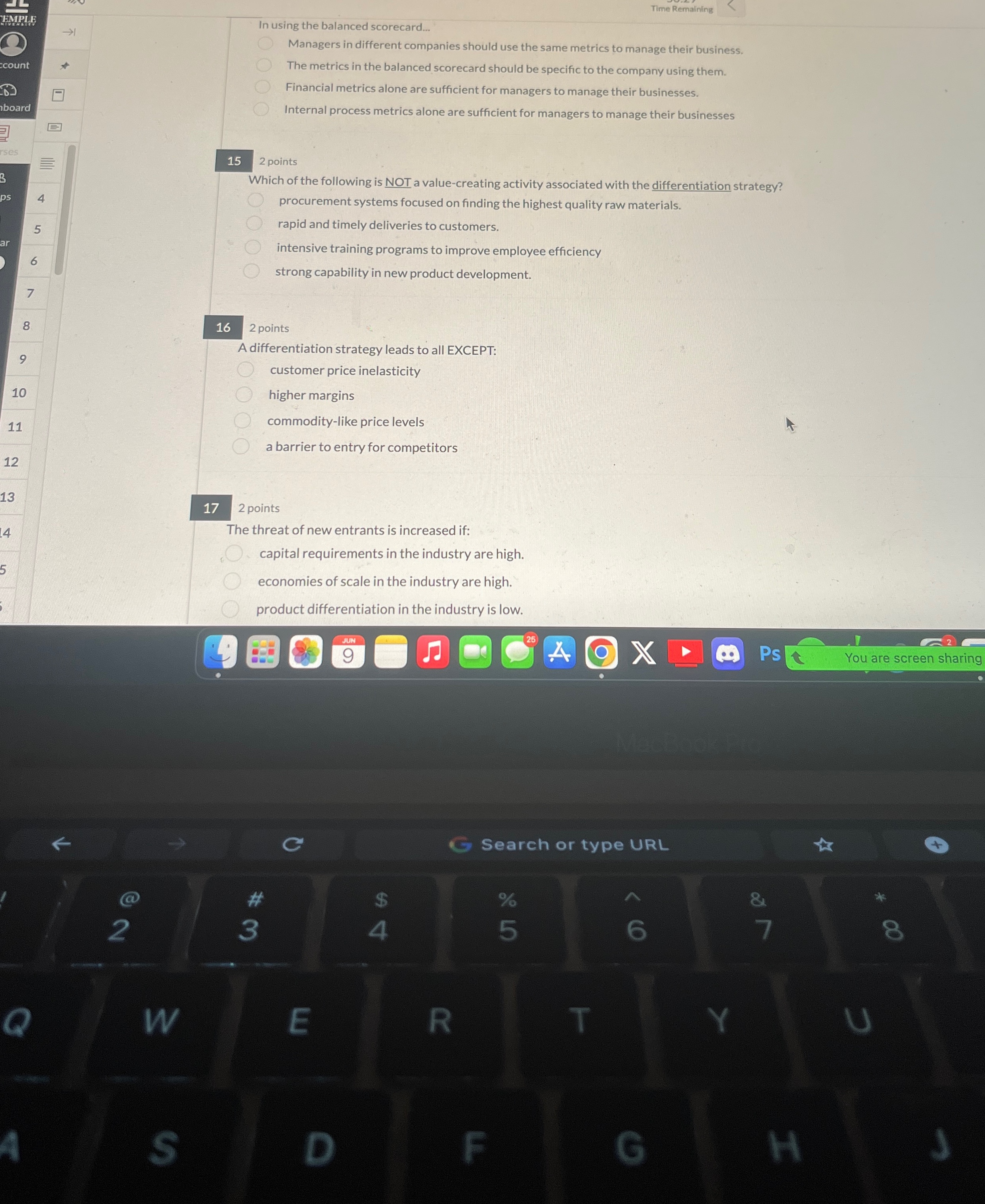  Time Remaining 13 2 points We have discussed the below Value