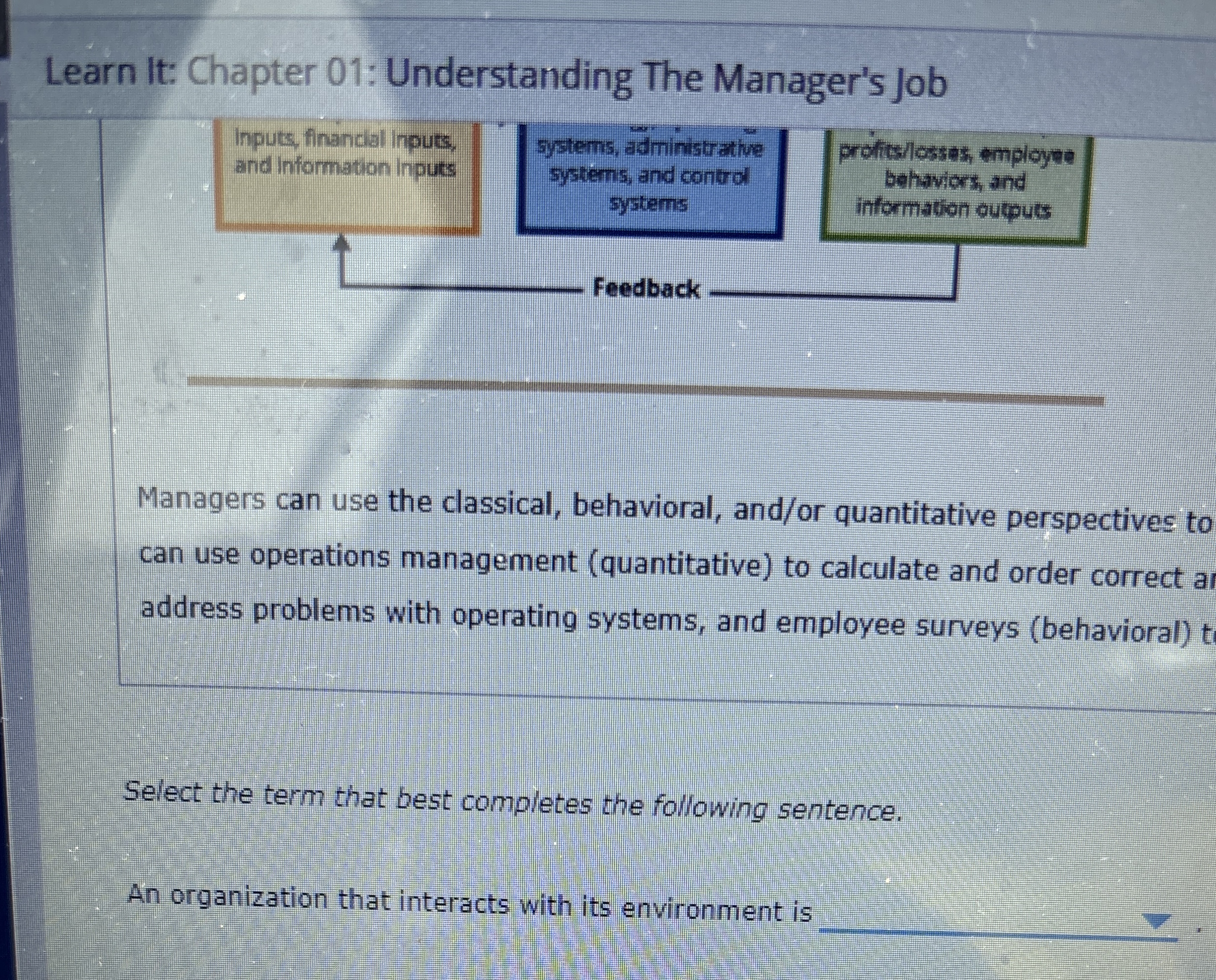  Learn It: Chapter 01: Understanding The Manager's Job Managers can use