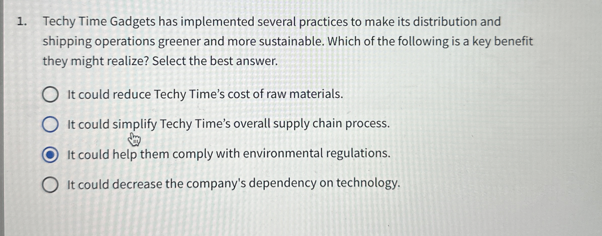  Techy Time Gadgets has implemented several practices to make its distribution