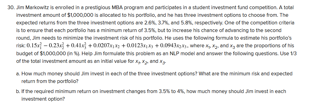  Please help me solve this non-linear optimization problem using Solver in