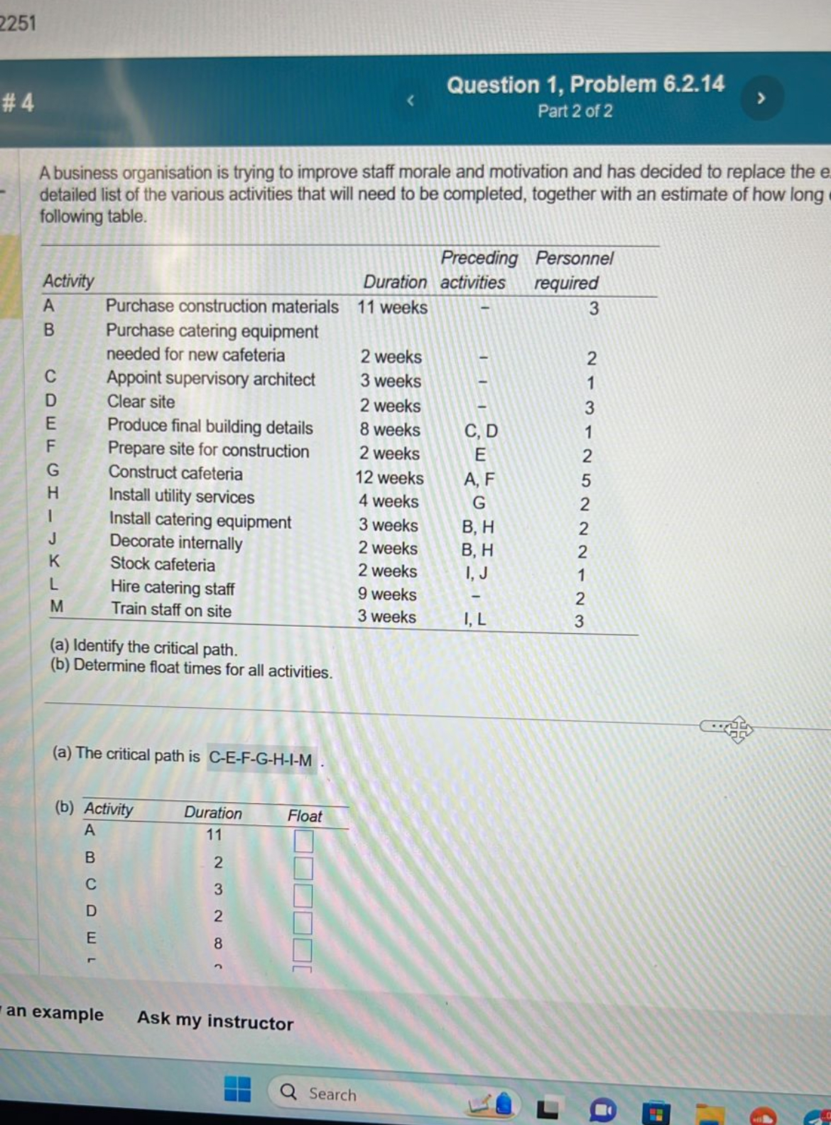  2251 4 Question 1, Problem 6.2.14 Part 2 of 2 A