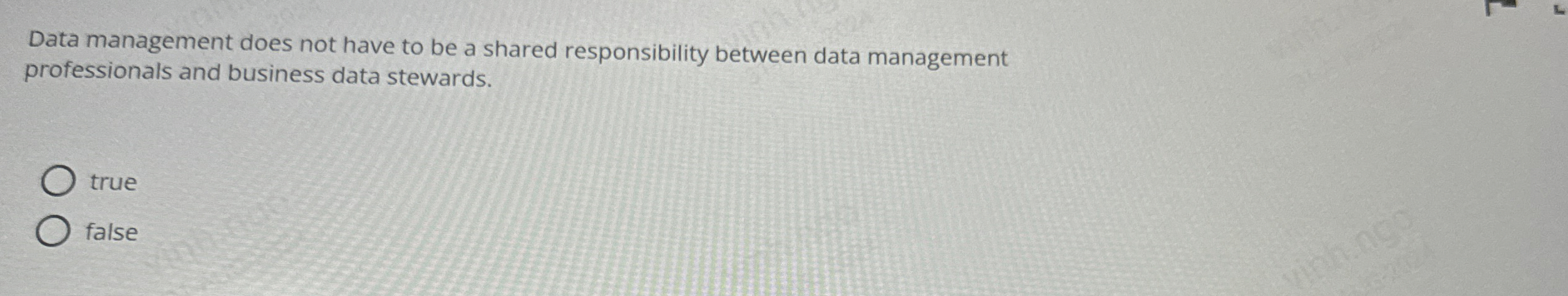  Data management does not have to be a shared responsibility between