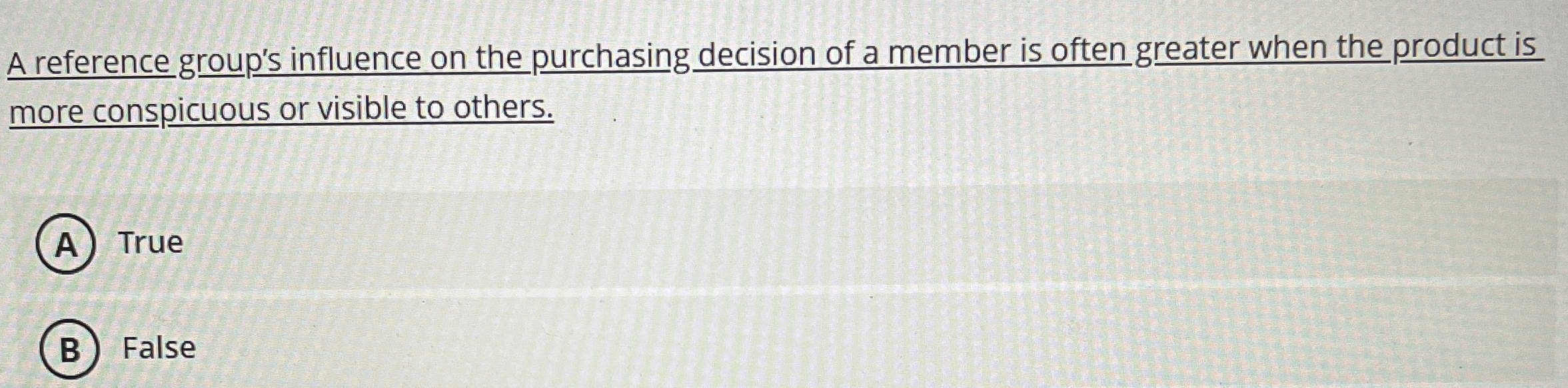  A reference group's influence on the purchasing decision of a member