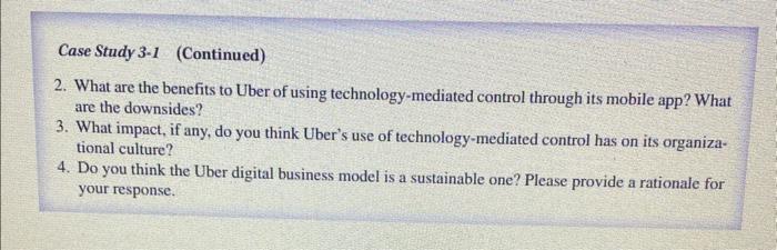 eachother 1. Uber is faced with the monumental challenge of controlling and