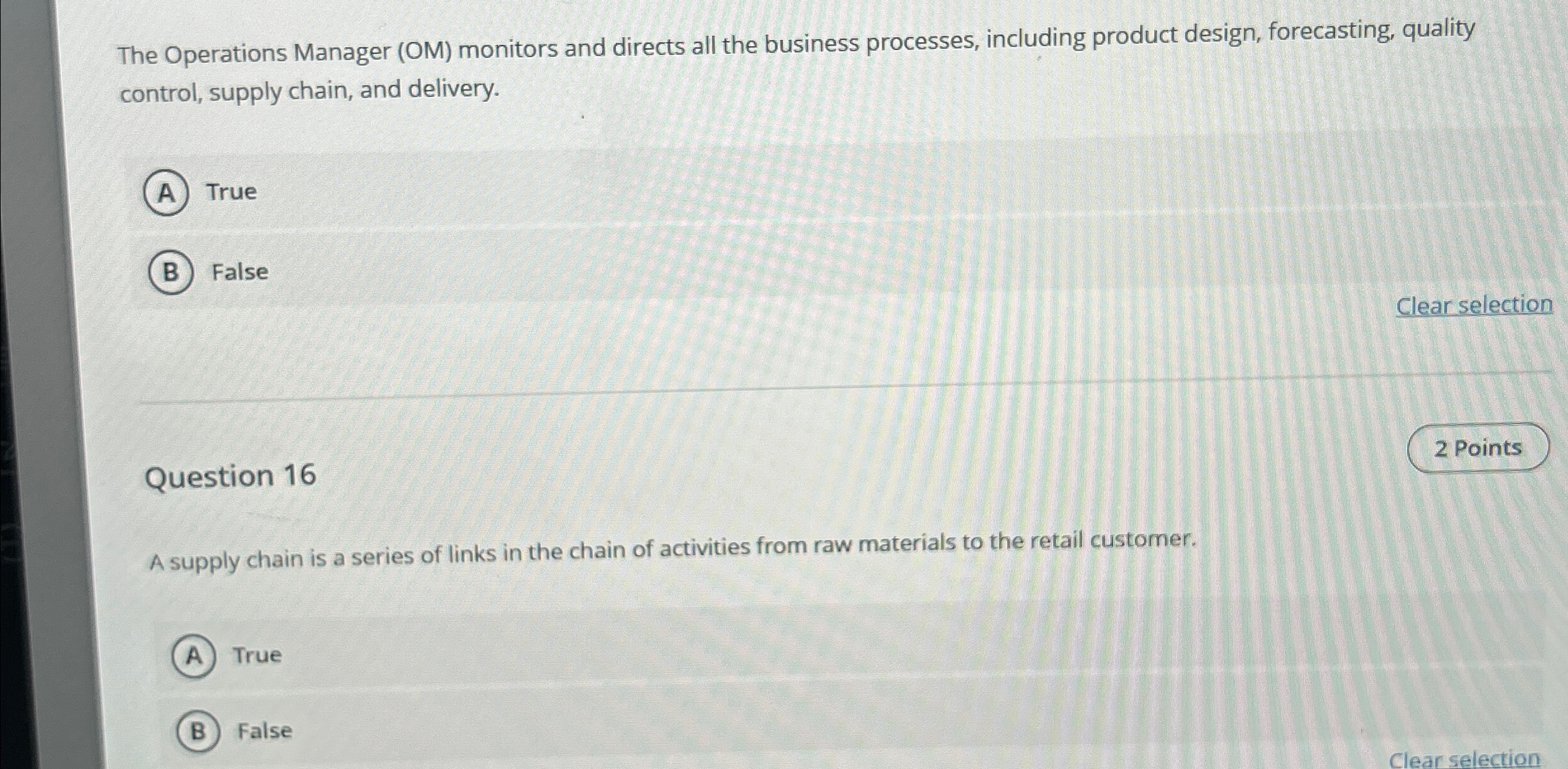  The Operations Manager (OM) monitors and directs all the business processes,