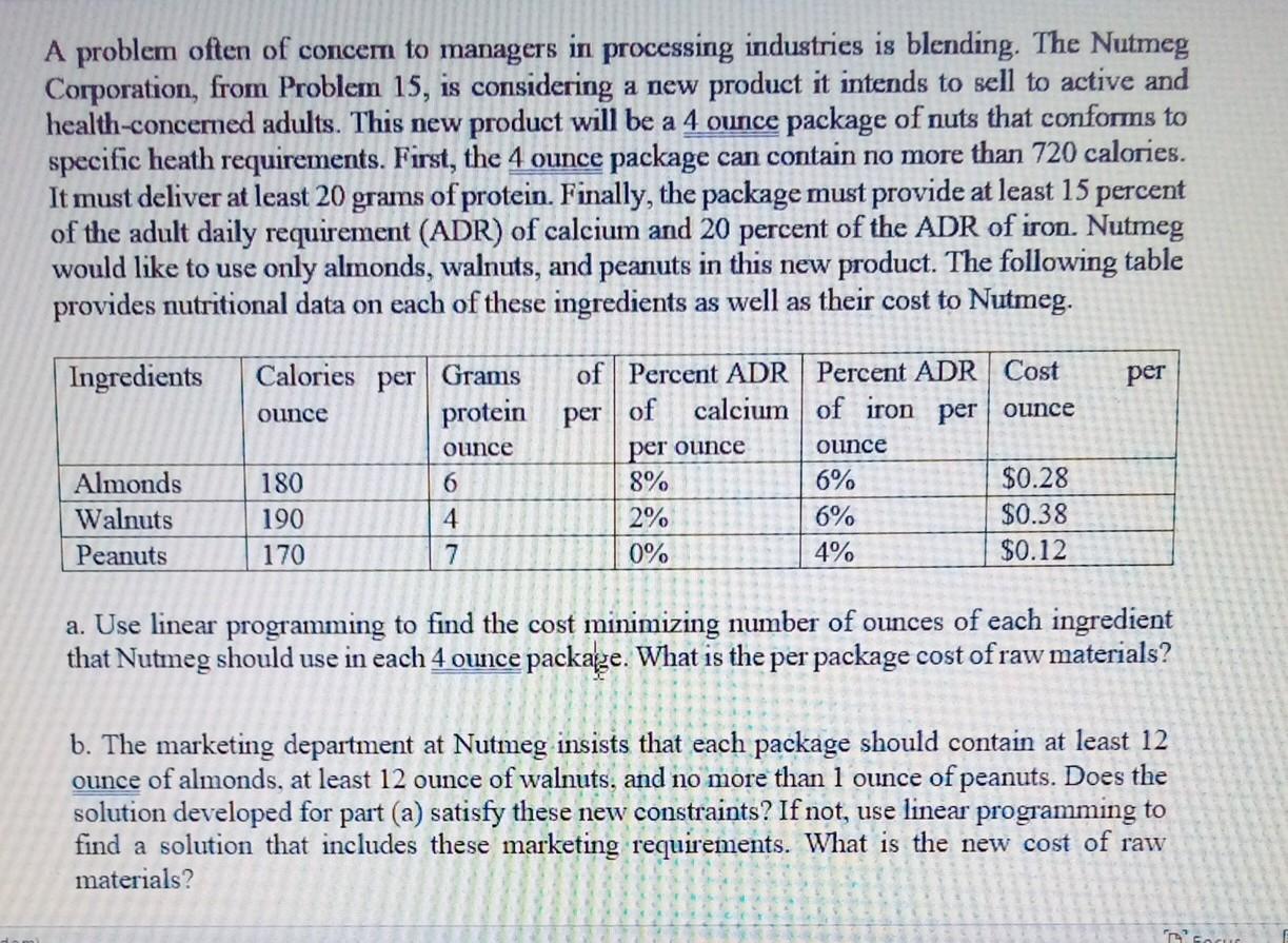 A problem often of concern to managers in processing industries is