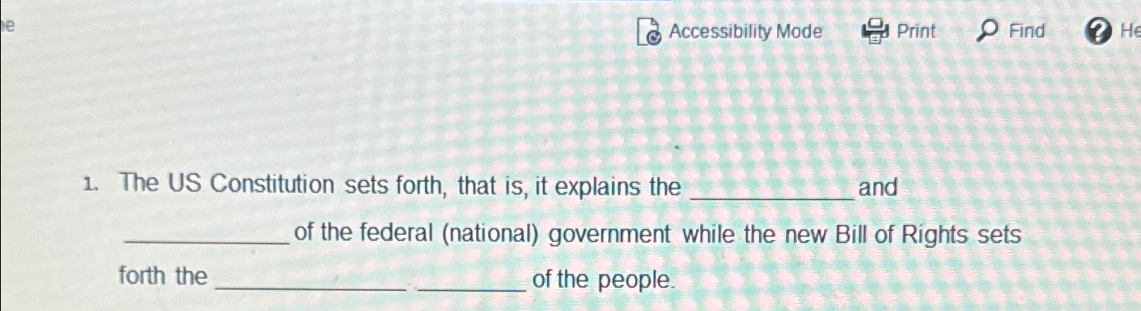  Accessibility Mode Print Find The US Constitution sets forth, that is,