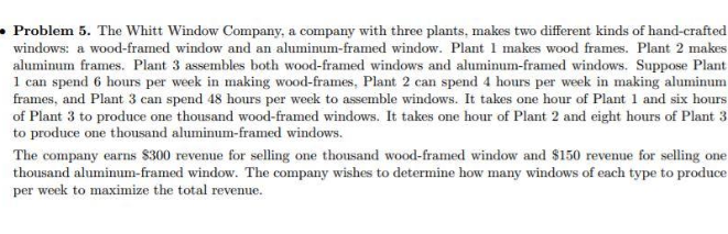 use excel and solver to formulate and solve this problem. Will