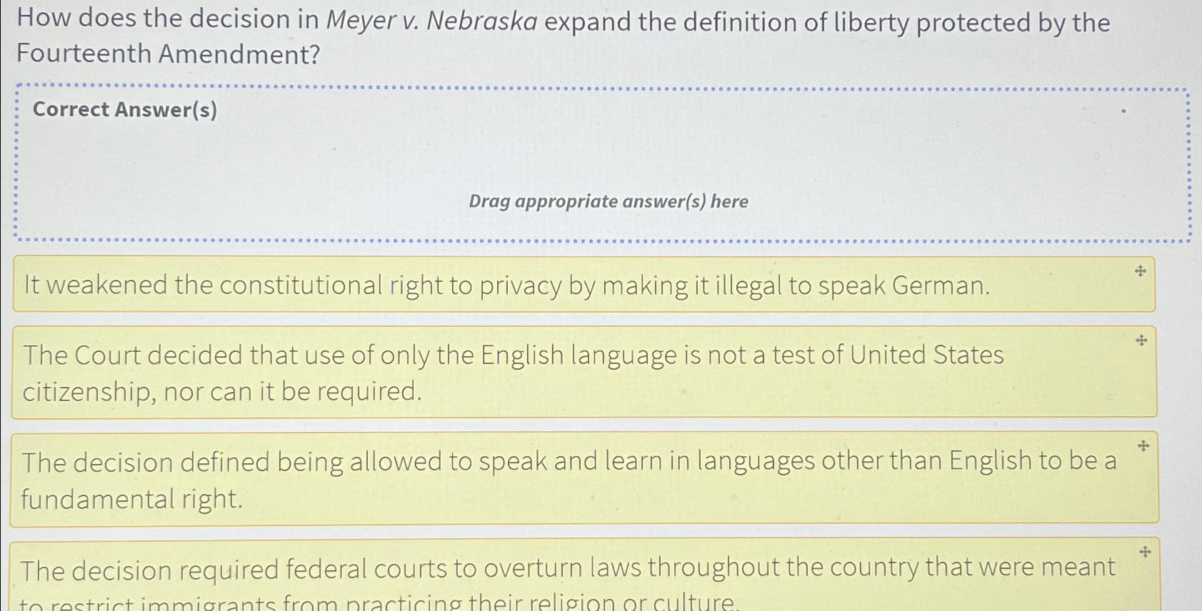  How does the decision in Meyer v. Nebraska expand the definition