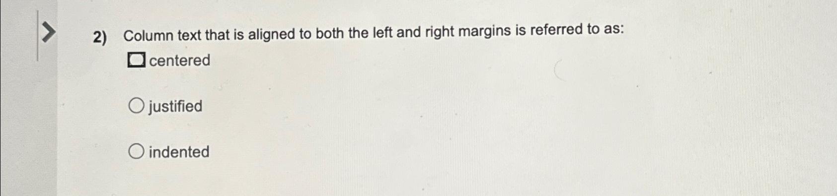  Column text that is aligned to both the left and right