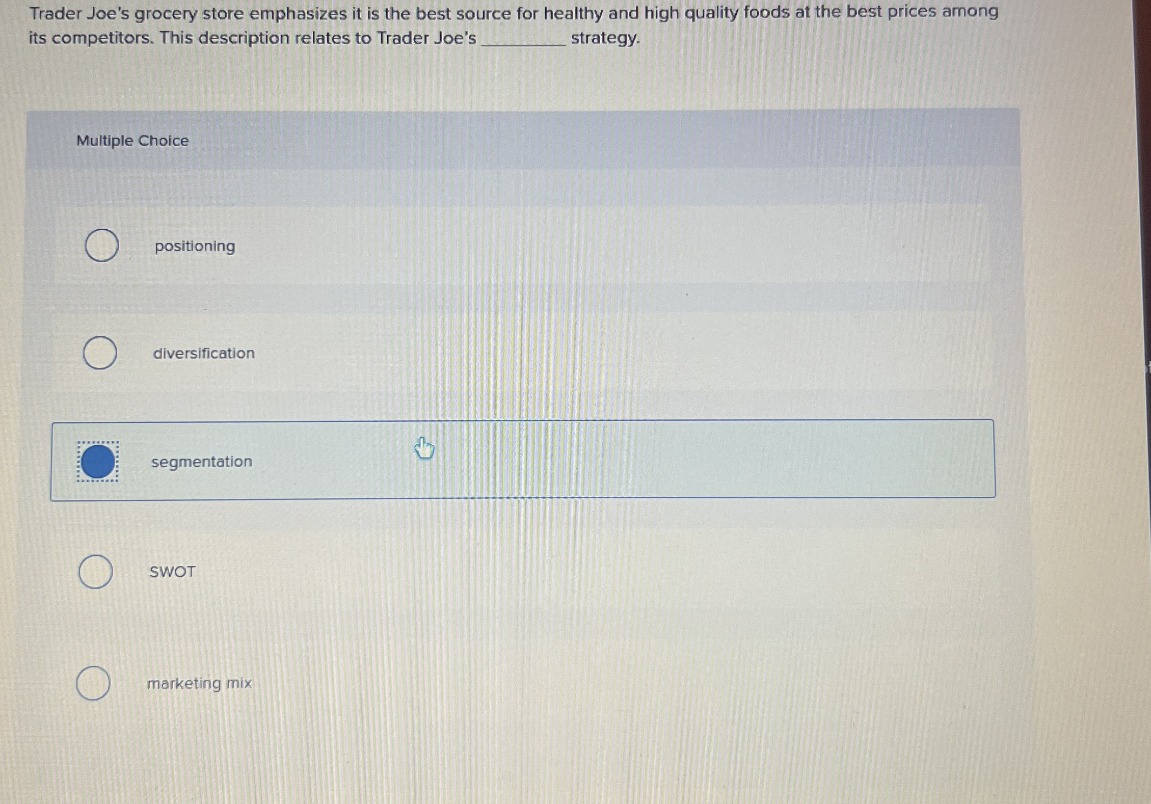  Trader Joe's grocery store emphasizes it is the best source for