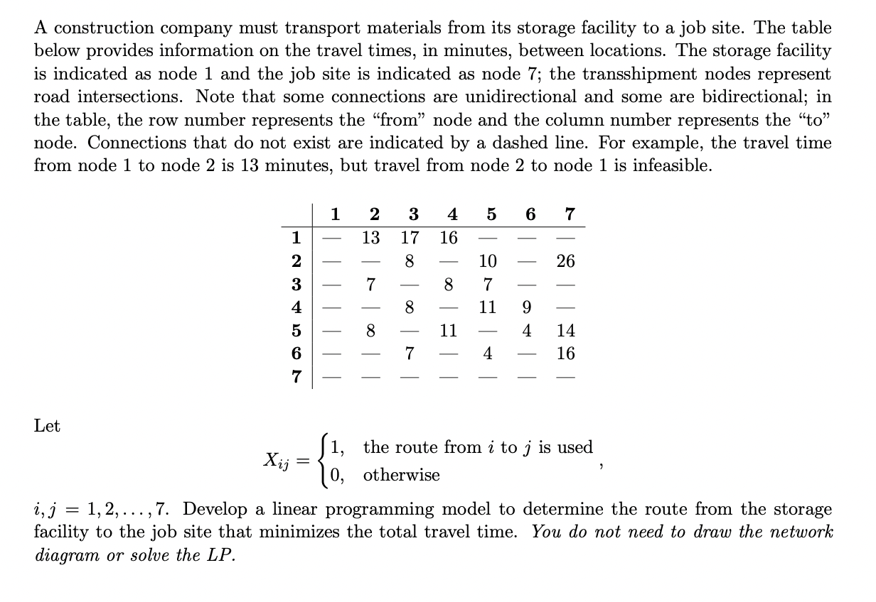 Please show all steps will rate A construction company must transport materials