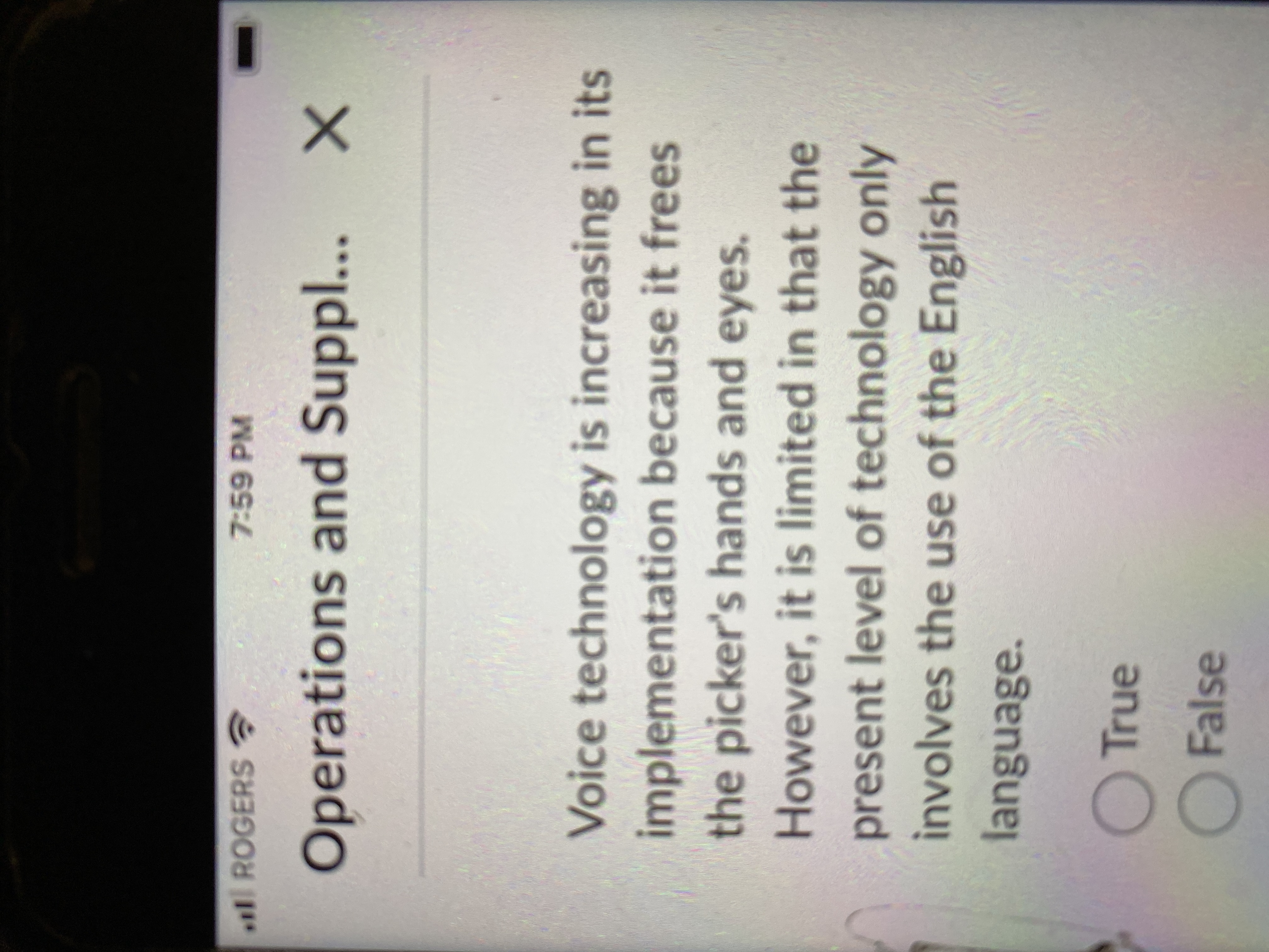  Voice technology is increasing in its implementation because it frees the