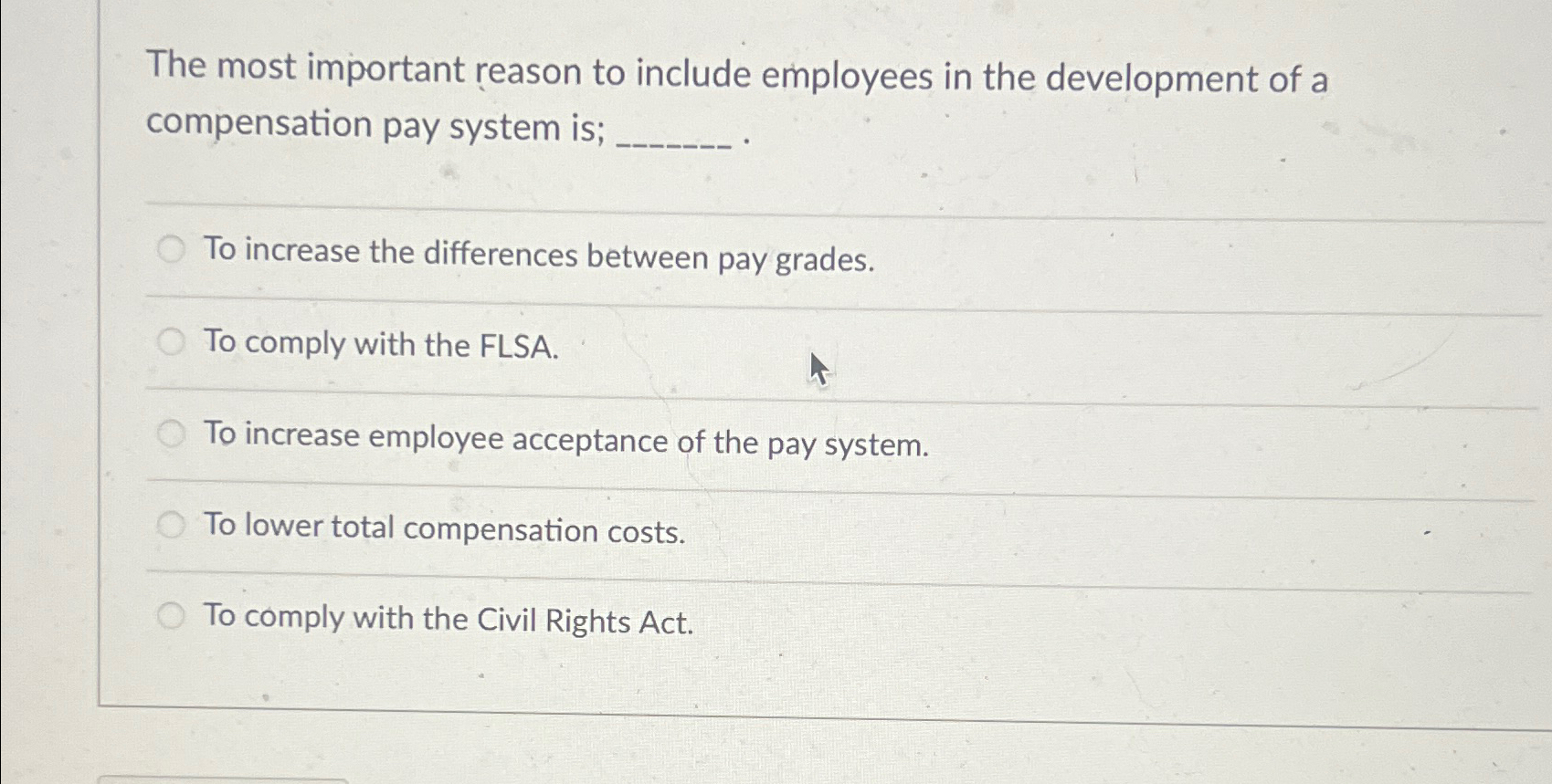  The most important reason to include employees in the development of