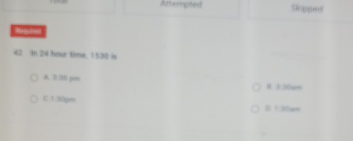  Athemphed Shipped thonsent A.39pm a.33am c)3 opm B) 