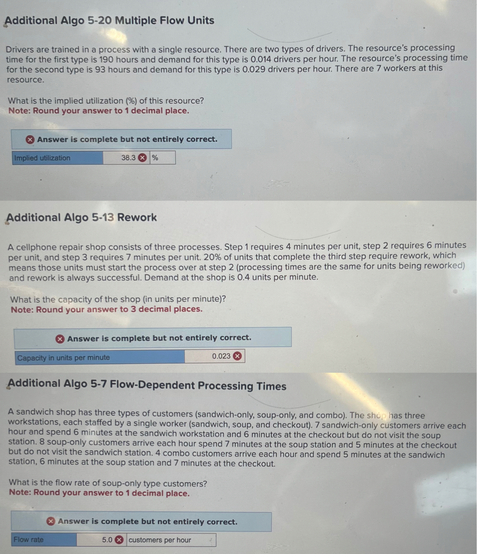  Additional Algo 5-20 Multiple Flow Units Drivers are trained in a