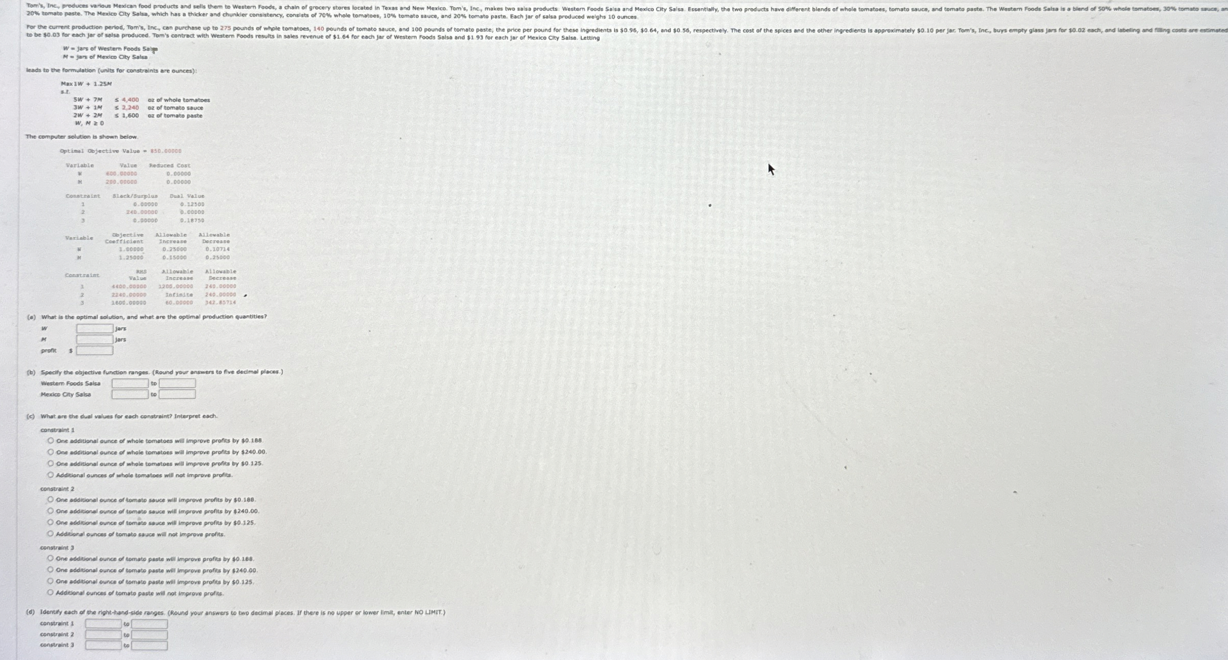  For the to be $0.03 for each jar of selse produced.