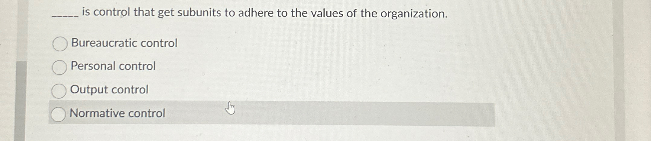  q, is control that get subunits to adhere to the values