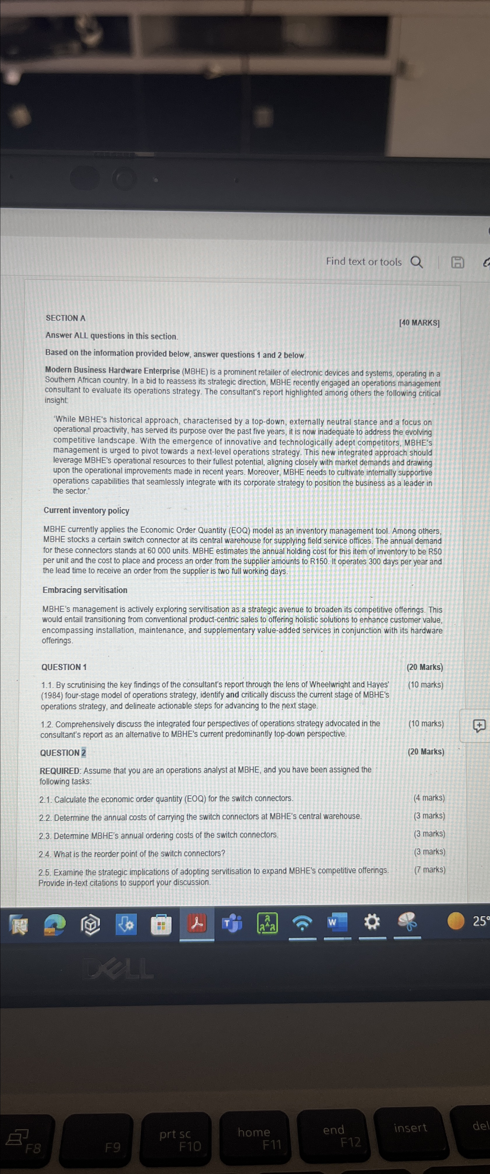  Find text or tools SECTION A [40 MARKS] Answer ALL questions