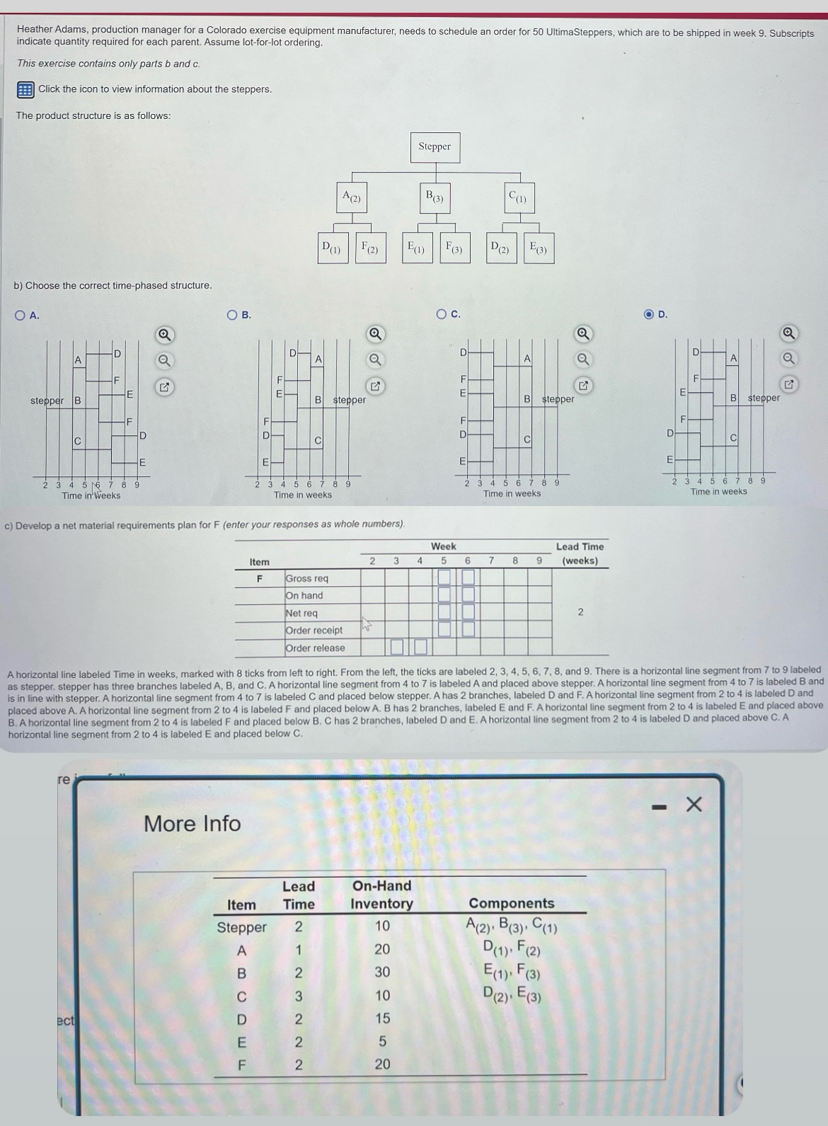  Please solve the table in part c show how to get