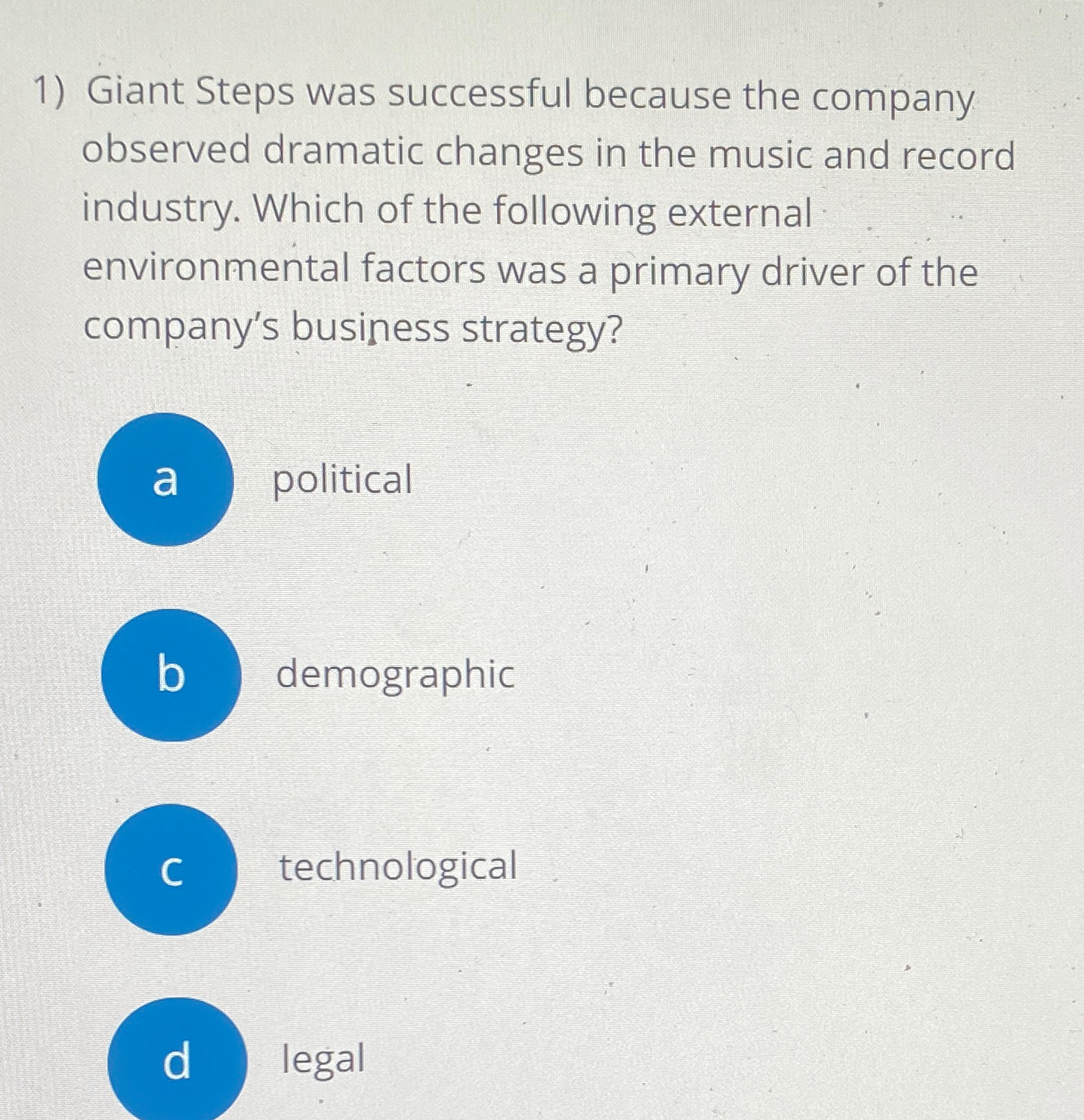  Giant Steps was successful because the company observed dramatic changes in