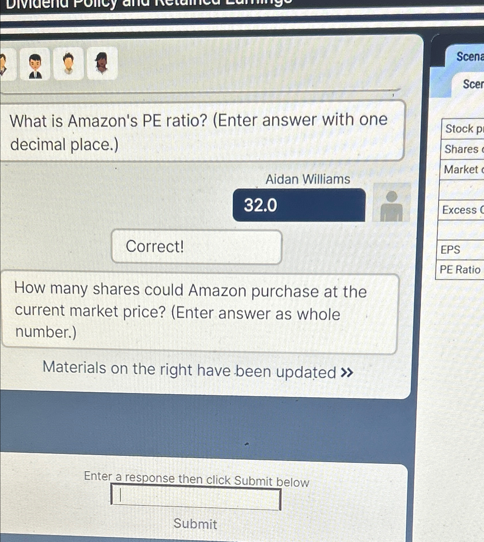  What is Amazon's PE ratio? (Enter answer with one decimal place.)