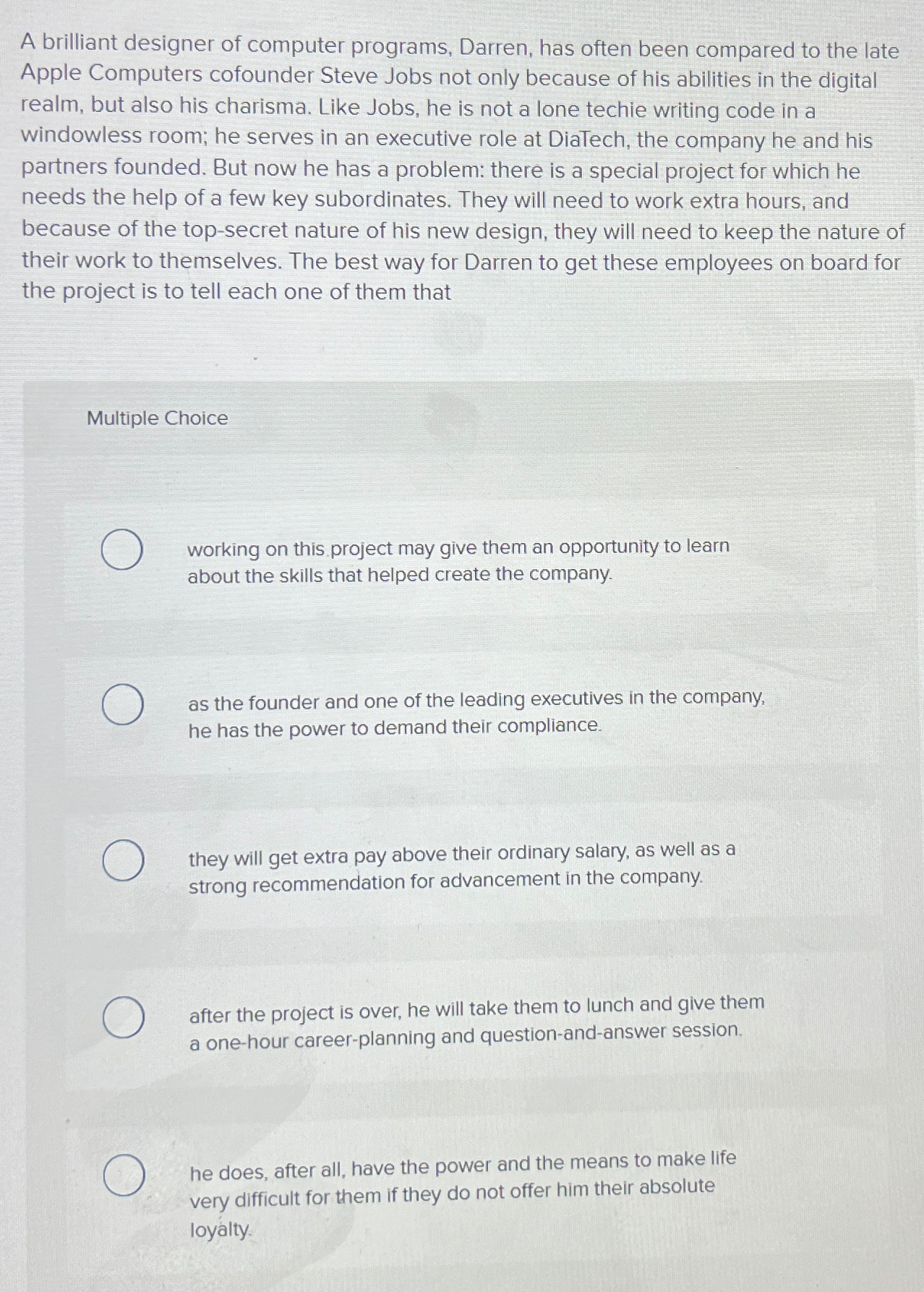  A brilliant designer of computer programs, Darren, has often been compared