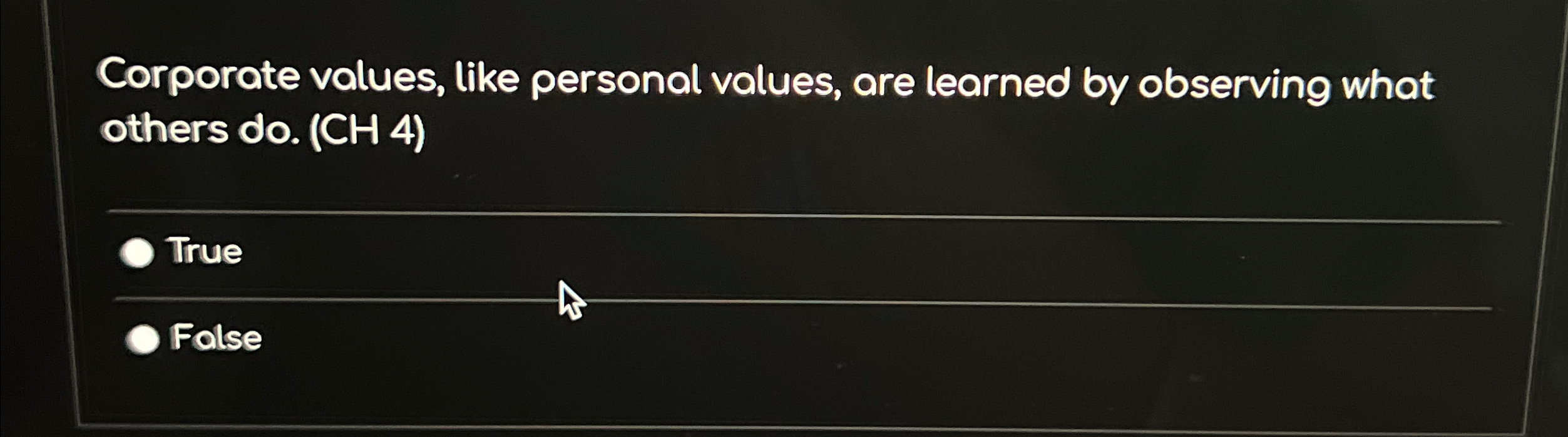  Corporate values, like personal values, are learned by observing what others