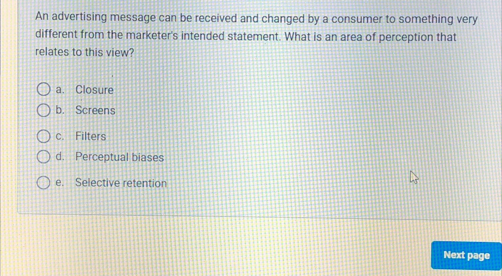  An advertising message can be received and changed by a consumer