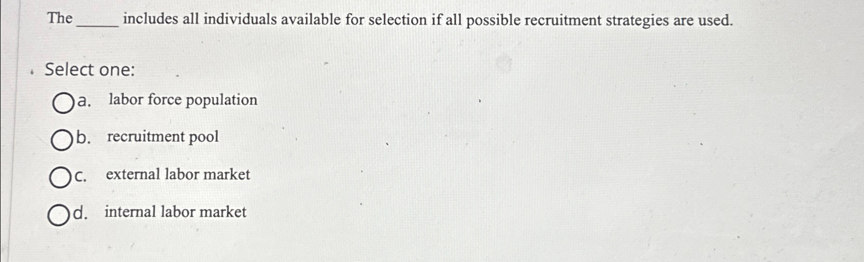  The q, includes all individuals available for selection if all possible