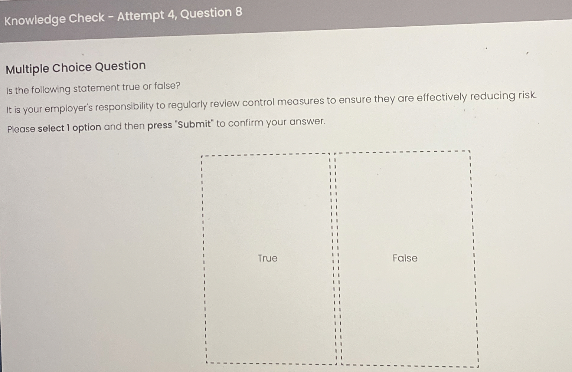  Knowledge Check - Attempt 4, Question 8 Multiple Choice Question Is