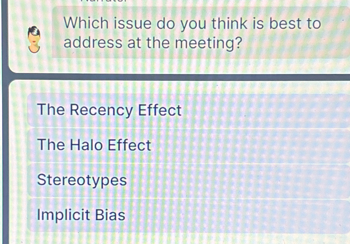  Which issue do you think is best to address at the
